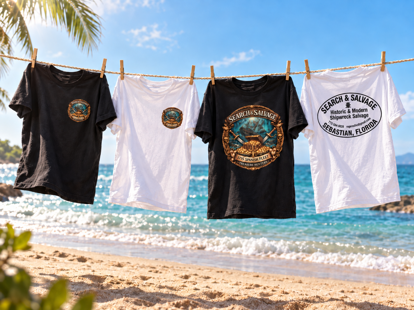 Search & Salvage — 1715 Spanish Fleet Treasure Hunters Tee